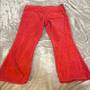 NWT free people in my feelings velvet crop flare pants
